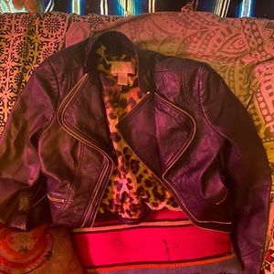 Genuine black leather jacket